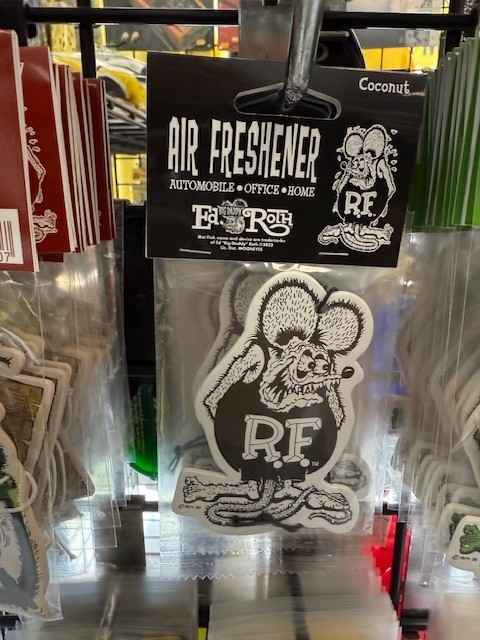 MOONEYES RAT FINK BLACK AND WHITE AIR FRESHENER   NEW IN PACKAGE