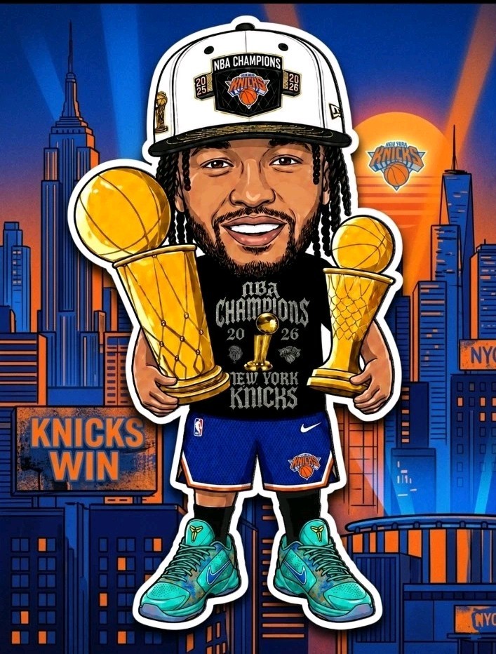 Jalen Brunson New York\'s Knicks NBA Championship Sticker