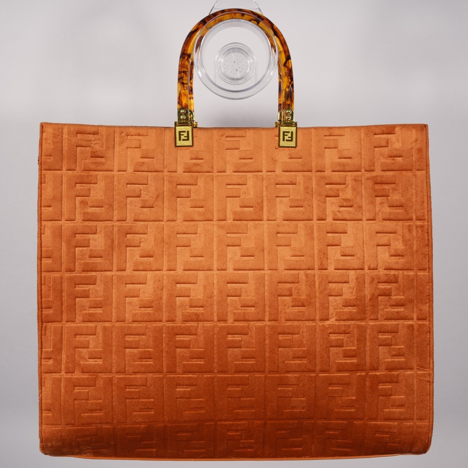 * Fendi Sunshine FF embossed Terry Tote Bag Burnt Orange