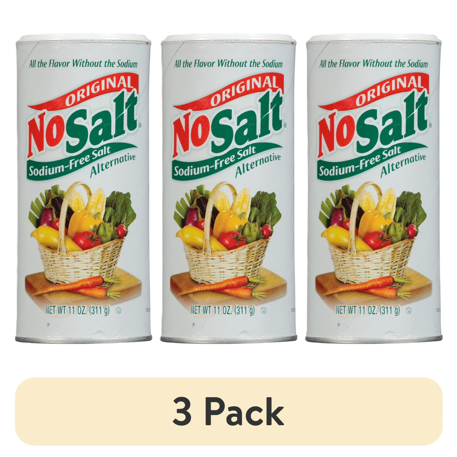 No Salt Original Sodium-Free Salt Alternative, 11 oz ( 3 Pack)