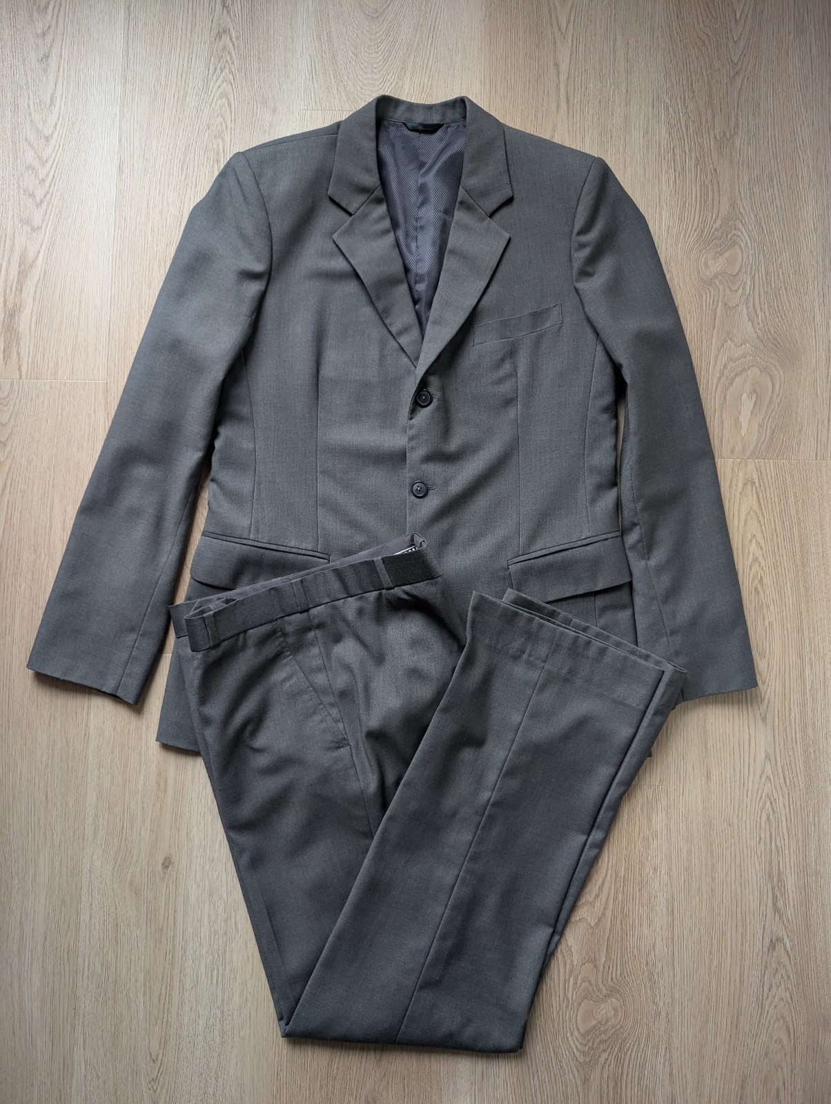 Luxury Brioni Exclusive Hand Craft Suit Mens Grey 2 Piece Suit Sz 46 S