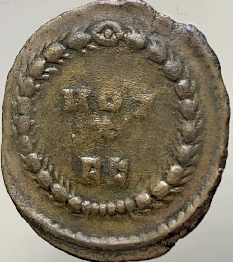Ancient Roman Coin Emperor Constantius I Chlorus 303AD Wreath Inscription