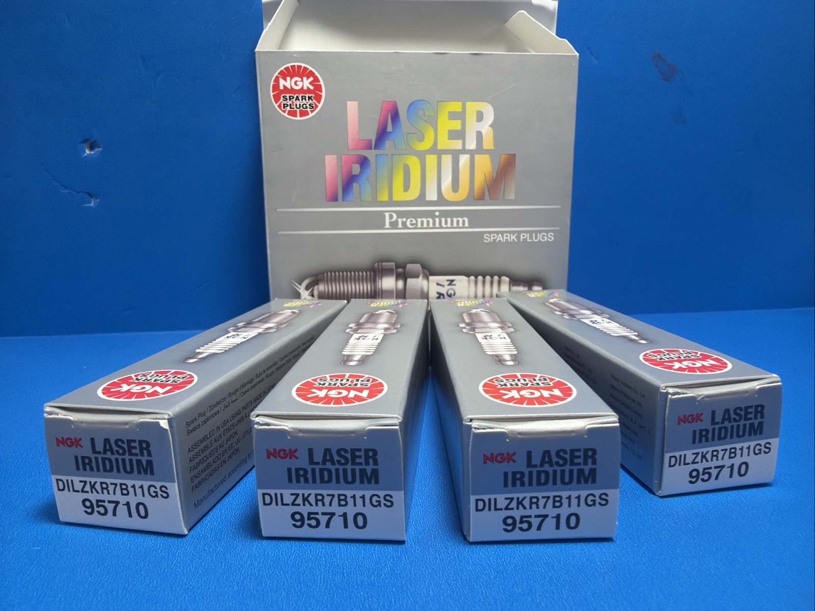 NGK 95710 4pcs Spark Plugs DILZKR7B11GS LASER IRIDIUM Genuine Japan 4pk
