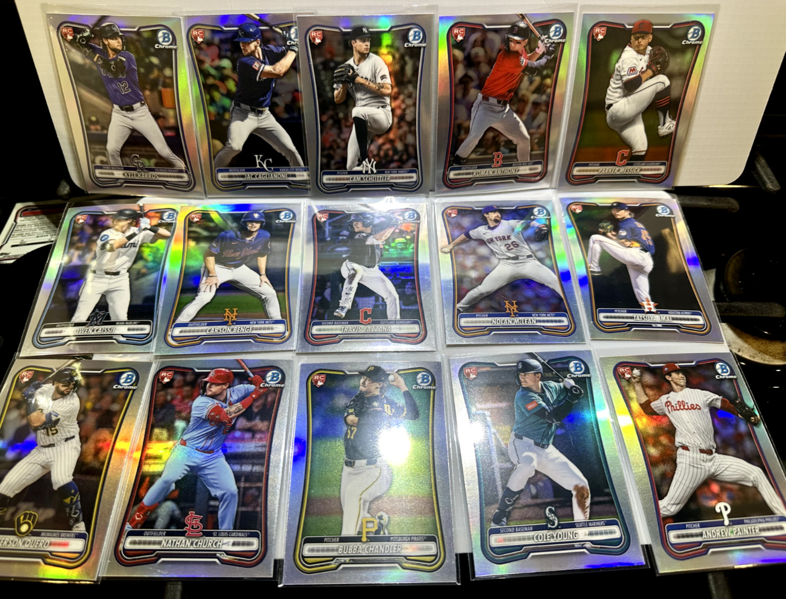 2026 Bowman Chrome RED ROOKIE Shield Refractors RC Redemption ROTY