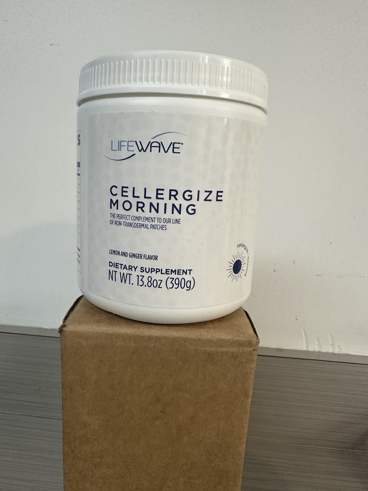 Cellergize Morning by LifeWave  Lemon Ginger Flavor 390g -- Exp 05/2027