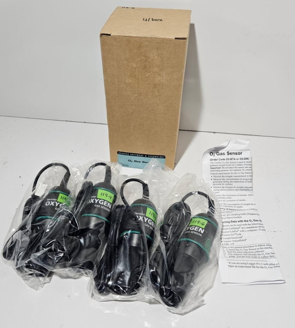 4 New Vernier Software & Technology O2-BTA Module O2 Gas Sensor O2-BTA in Box 4 New Vernier Software & Technology O2-BTA Module O2 Gas Sensor O2-BTA in Box