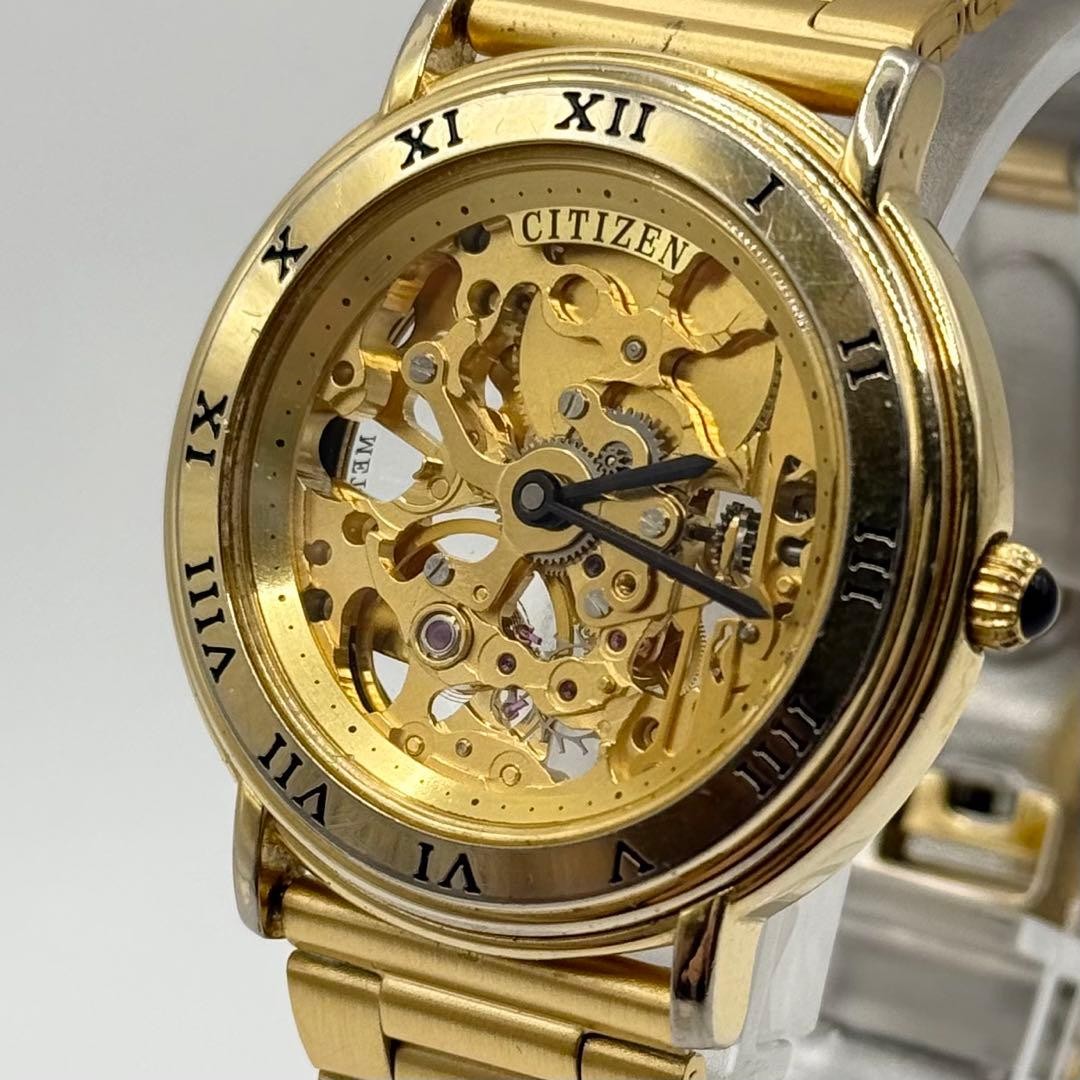 CITIZEN 8234-824121K Gold SS Manual Wind Watch From Japan