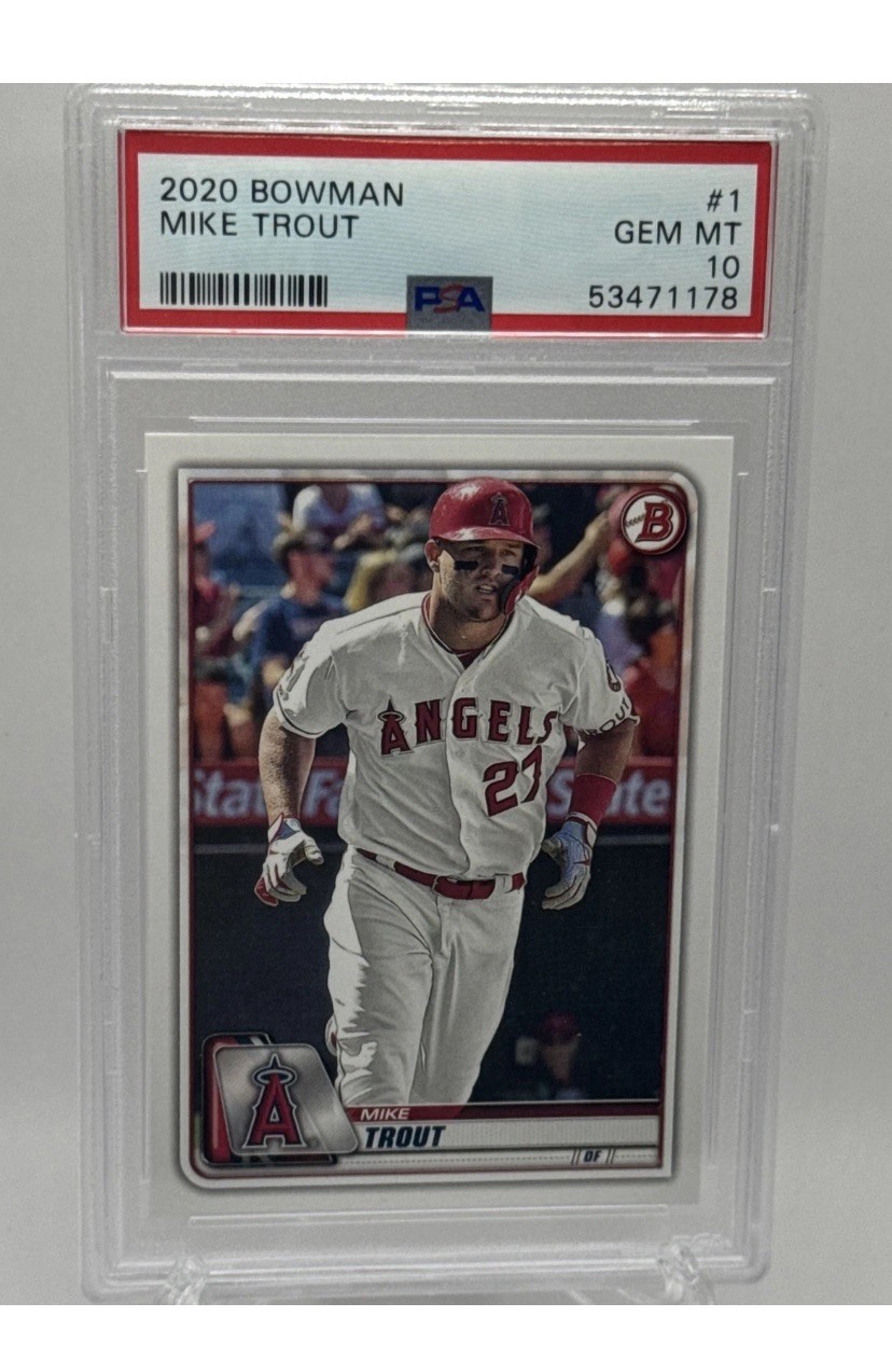 2020 Bowman Mike Trout #1 PSA 10 GEM MINT Pristine MLB Angels 2020 Bowman Mike Trout #1 PSA 10 GEM MINT Pristine MLB Angels