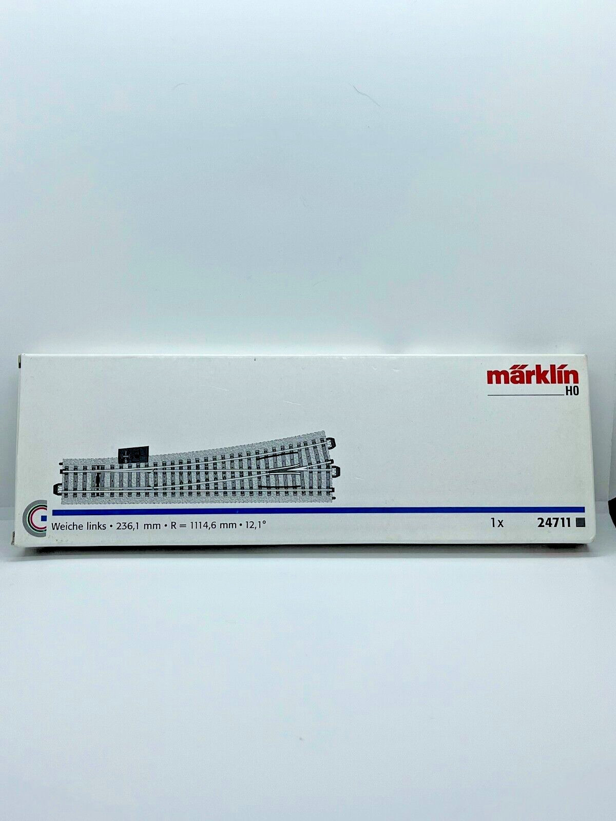 HO Scale Marklin 24711 C Track Left Hand Wide Radius Turnout New Original Box