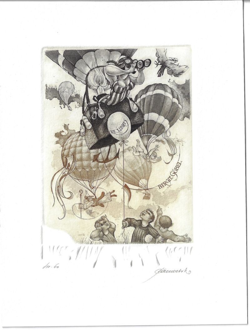 HEDWIG PAUWELS: Exlibris für Birgit Göbel HEDWIG PAUWELS: Exlibris für Birgit Göbel