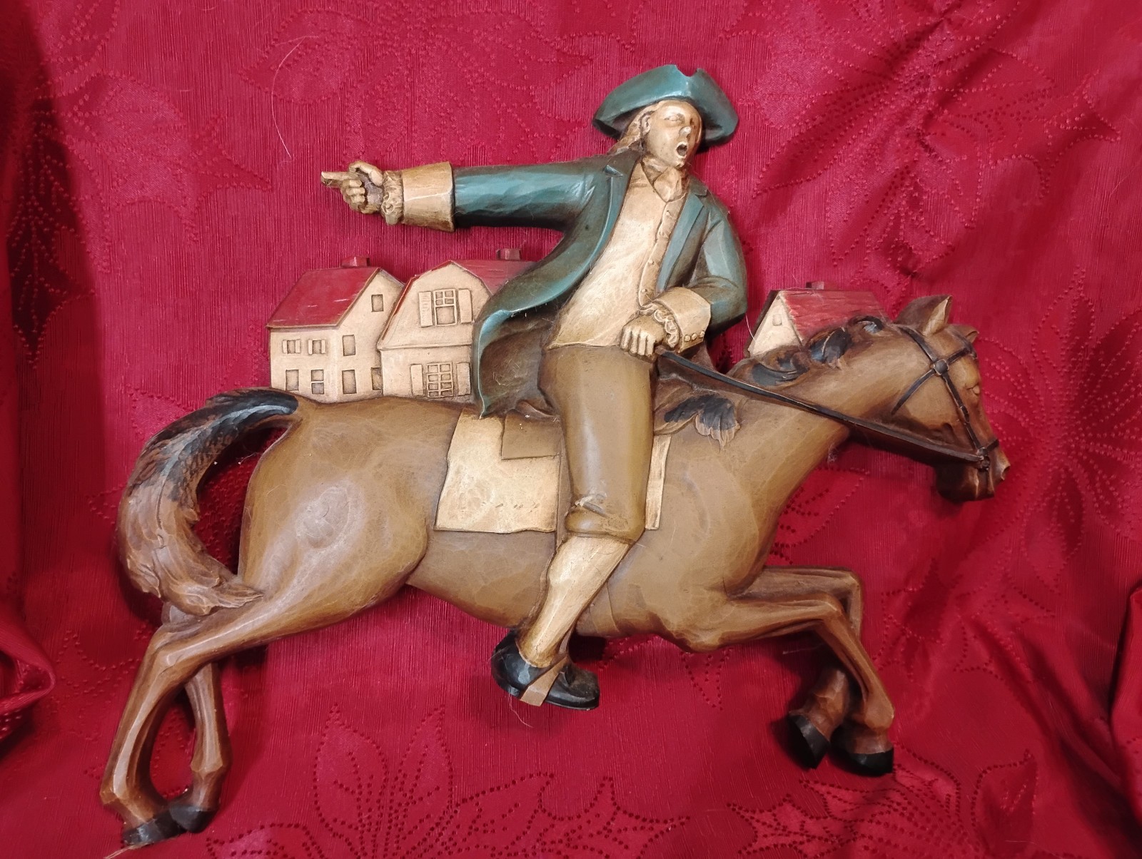 Vintage Syroco Paul Revere & Horse Wall Art 13\
