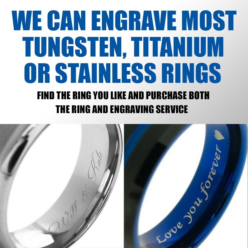TOMMYWAY Expert Laser Engraving Service for Inside of Tungsten or Titanium Ring TOMMYWAY Expert Laser Engraving Service for Inside of Tungsten or Titanium Ring