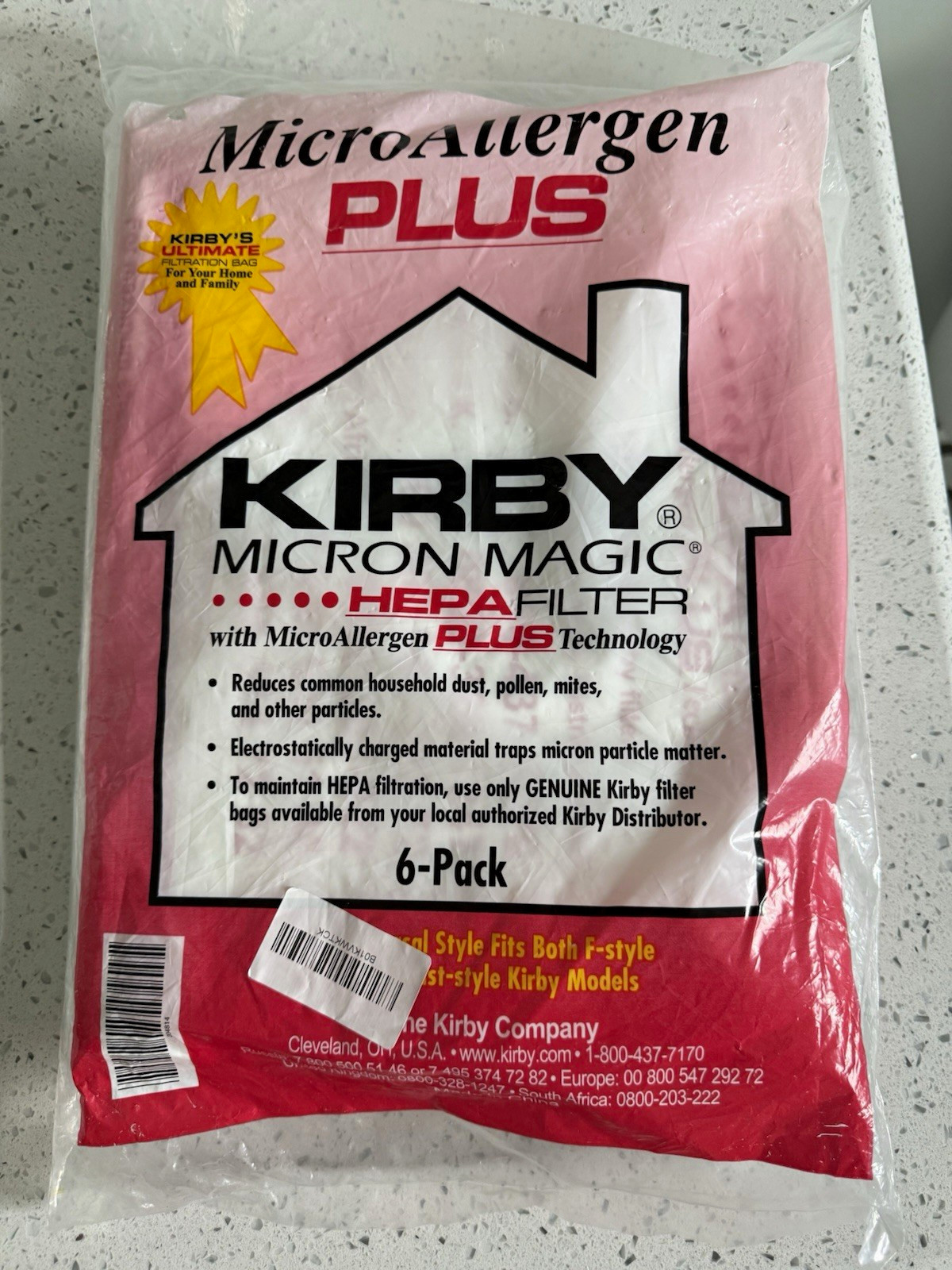 Kirby Micron Magic HEPA MicroAllergen Plus Vacuum Bags 6-Pack F/Twist-Style Kirby Micron Magic HEPA MicroAllergen Plus Vacuum Bags 6-Pack F/Twist-Style