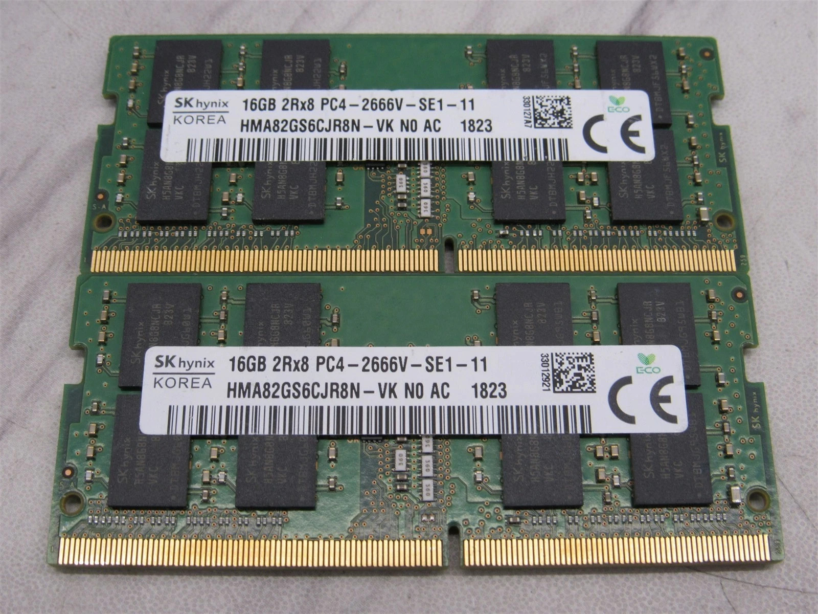 32GB (2x16GB) SK Hynix Samsung Micron 2Rx8 PC4-2400T DDR4 Laptop Memory RAM
