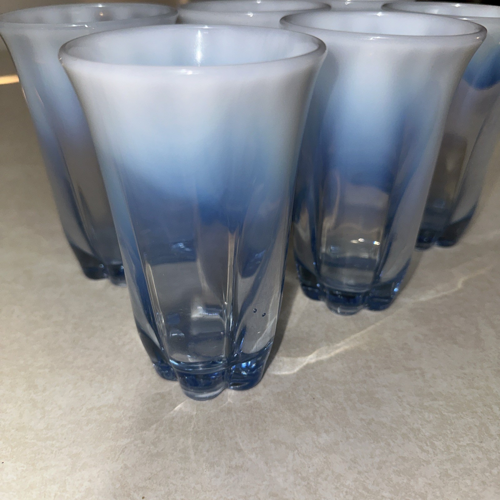 RARE Duncan and Miller #115 Canterbury Blue  Opalescent 5.5\