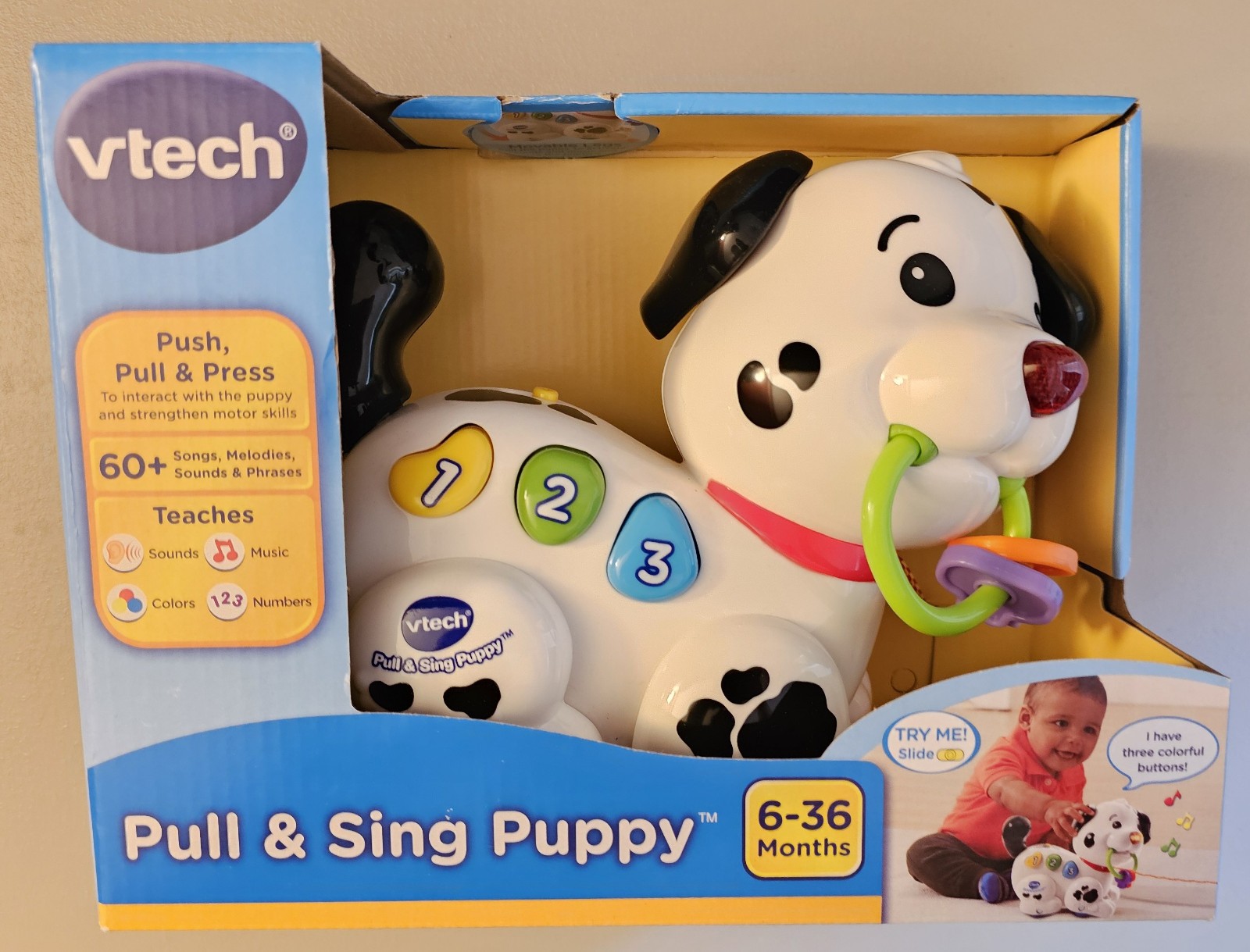 Vtech Pull & Sing Puppy - Early Learning Toy for 6-36 Months - Complete in Box