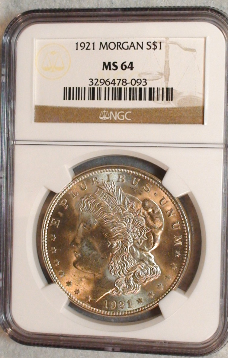 1921 P Morgan Dollar NGC MS64 NEAR GEM UNCIRCULATED $1 Coin BUY IT NOW