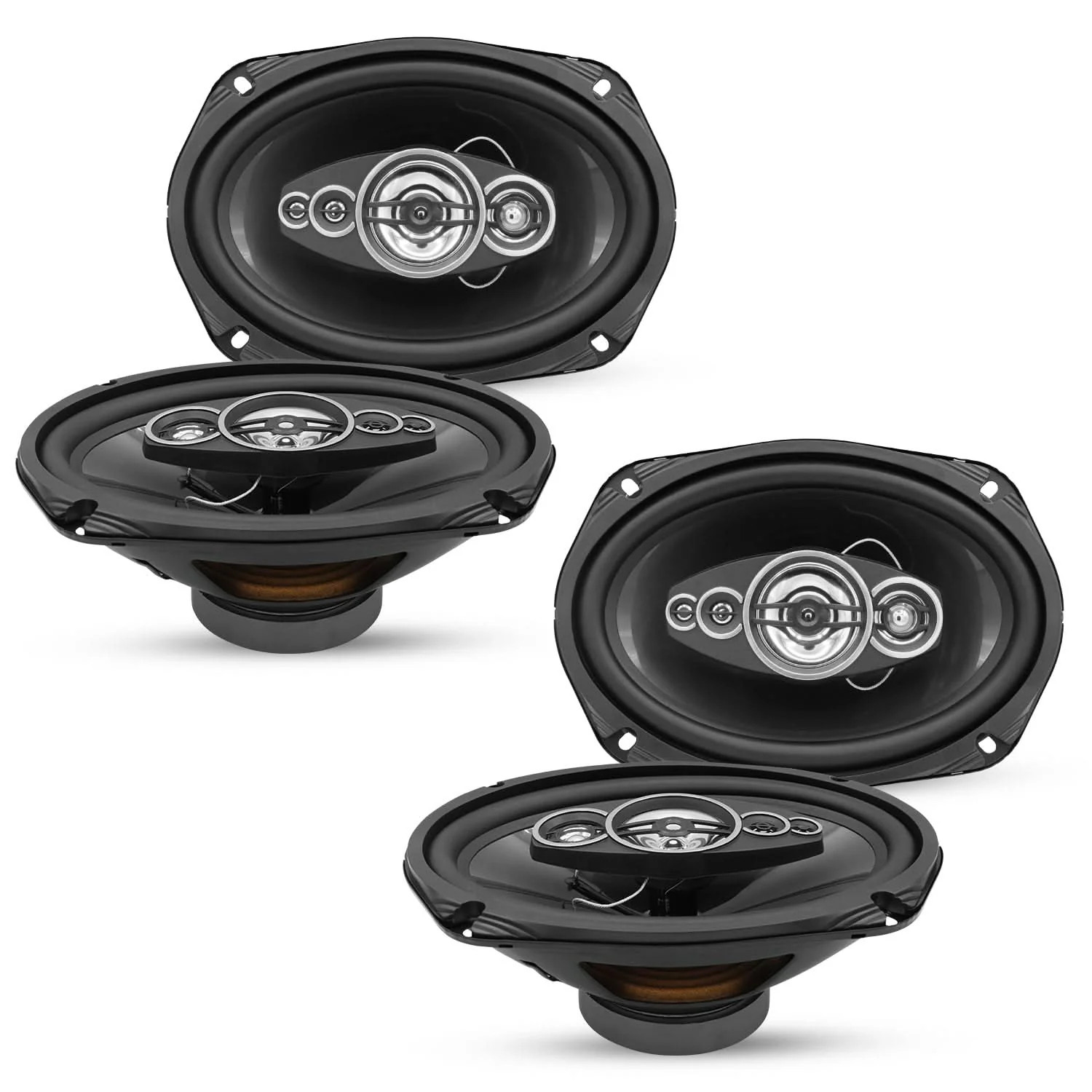 5Core 6x9 Car Speaker Audio 4Pcs 800W 4Ohm 4 Way Coaxial Speaker w Tweeter