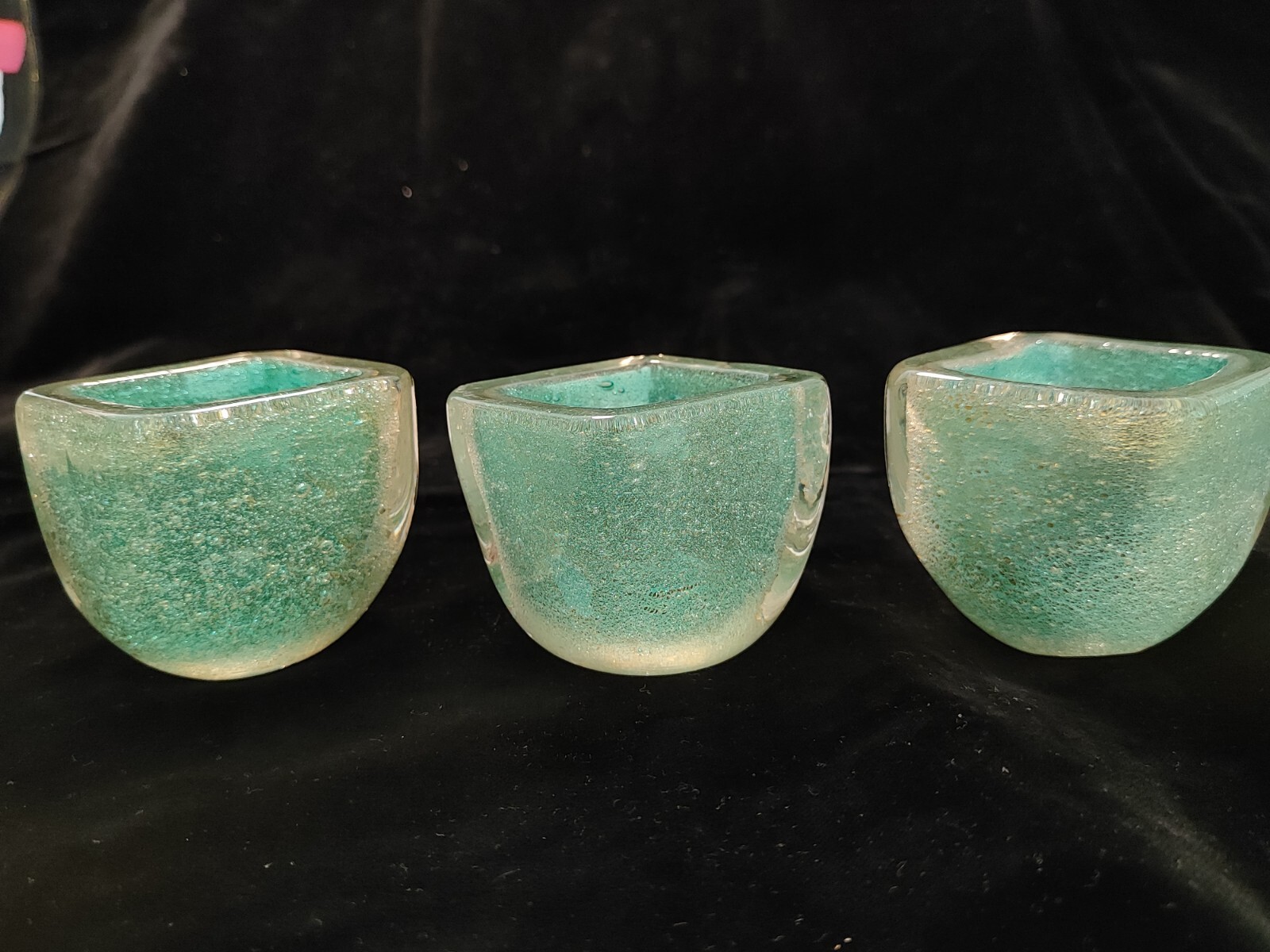 Three Murano glass jars V.A.M.S.A. 1930s/40s Three Murano glass jars V.A.M.S.A. 1930s/40s