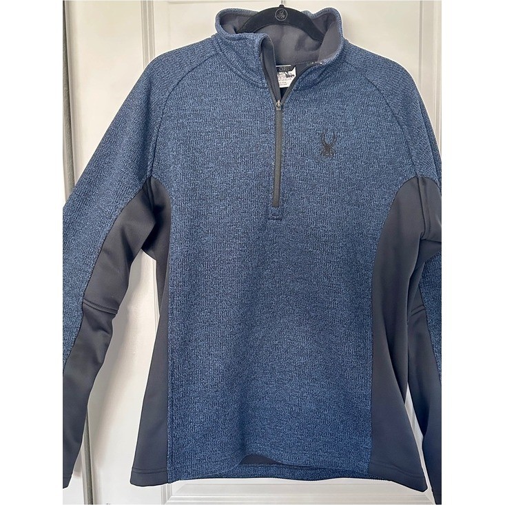 Spyder Outbound Half Zip Pullover Blue Black Men\'s Size L