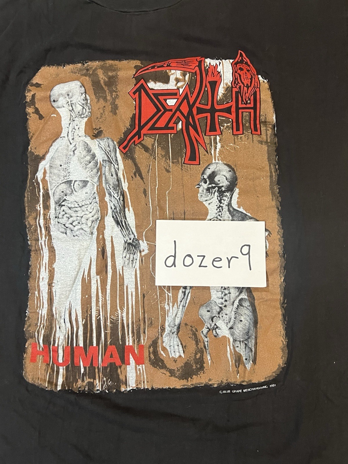 Death Human Vintage 1991 Tour Shirt XL
