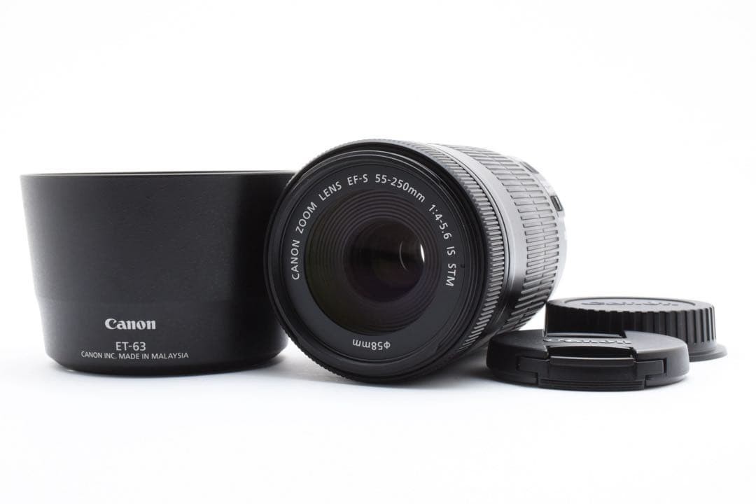 [N MINT] Canon EF-S 55-250mm f/4-5.6 IS STM AF ZOOM Lens Black From JAPAN
