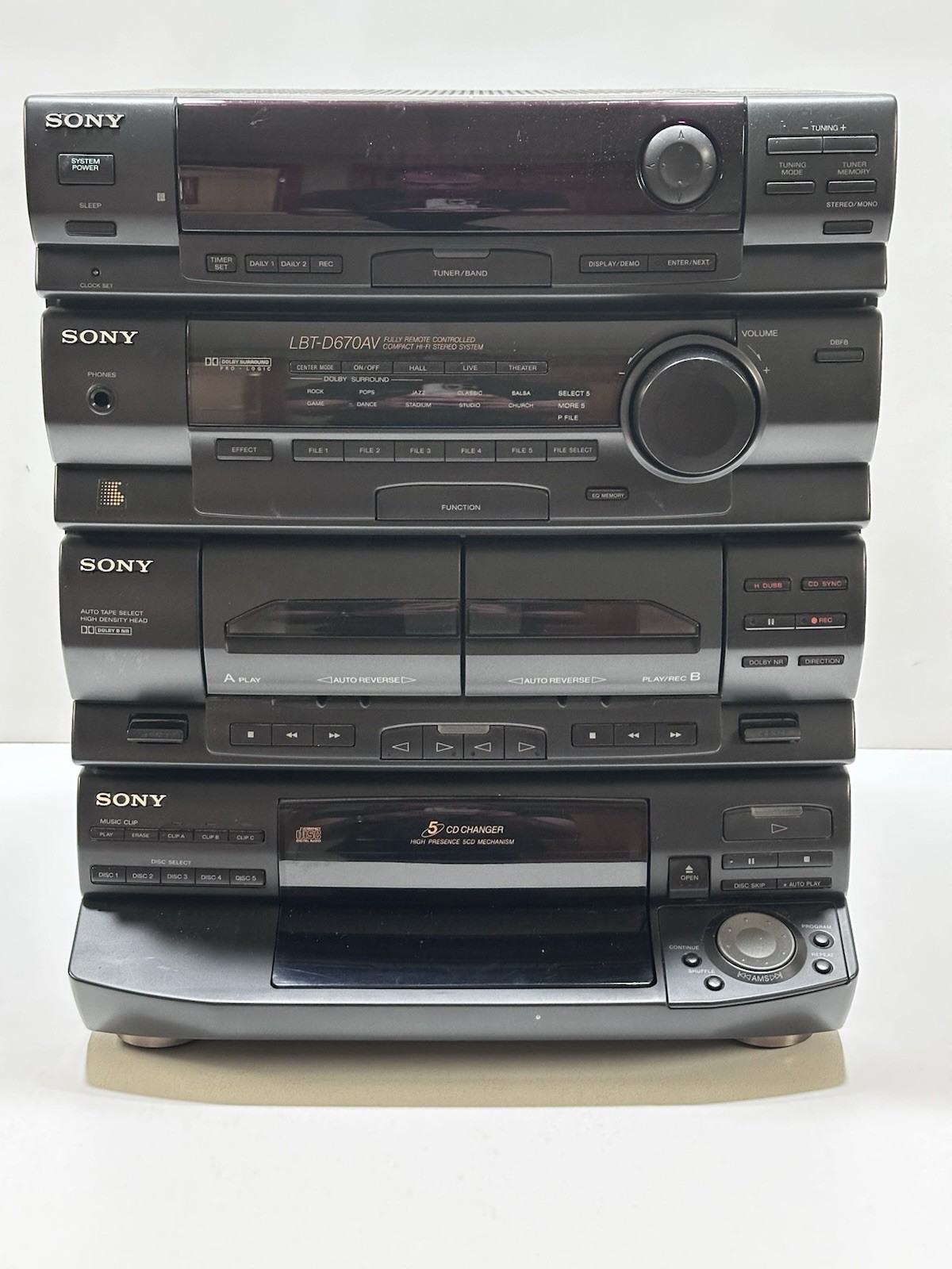 Sony LBT-D690 -Hi Fi Stereo 5-Cd Changer Dual Cassette Deck Read Description HCD Sony LBT-D690 -Hi Fi Stereo 5-Cd Changer Dual Cassette Deck Read Description HCD