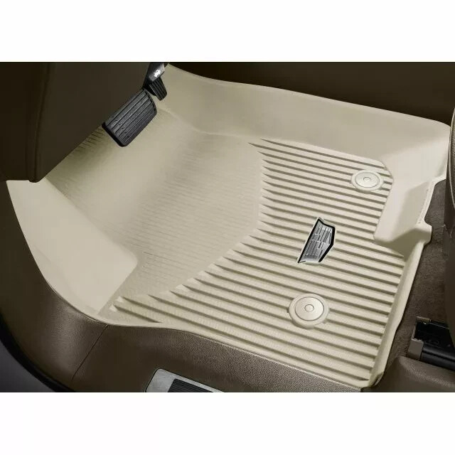 2021-2027 Cadillac Escalade / ESV Front Floor Liners 84999865 Whisper Beige OEM 2021-2027 Cadillac Escalade / ESV Front Floor Liners 84999865 Whisper Beige OEM