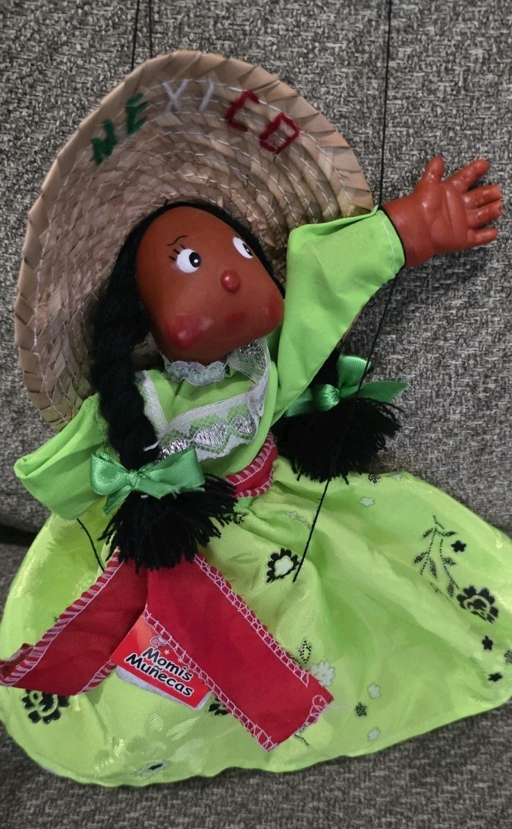 Vintage Mexican Folk Art Marionette – Muñecas Momis - New Vintage Mexican Folk Art Marionette – Muñecas Momis - New