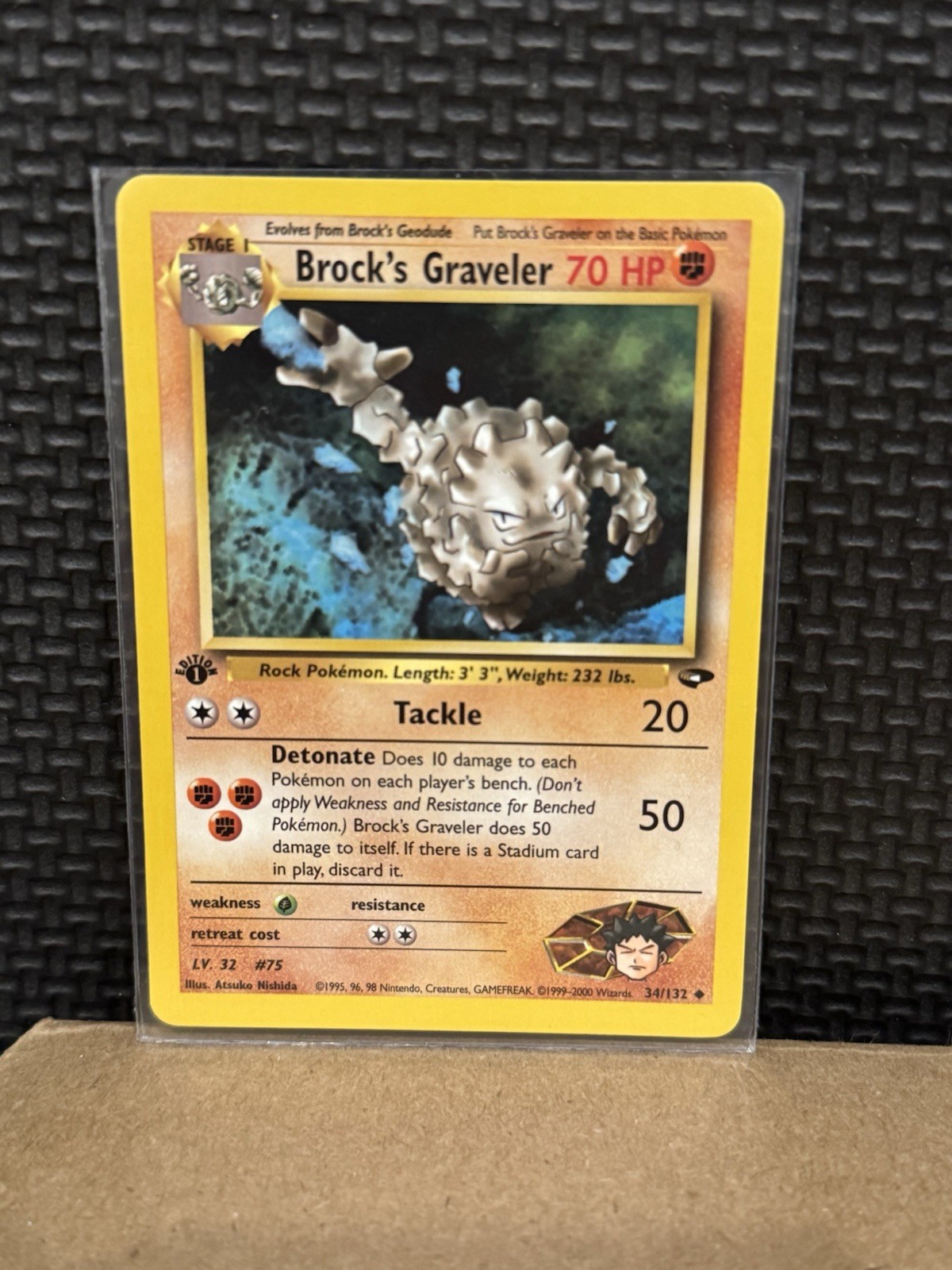 2000 Pokémon Gym Challenge - 1st Edition - Brock’s Graveler 34/132 - Ungraded 2000 Pokémon Gym Challenge - 1st Edition - Brock’s Graveler 34/132 - Ungraded
