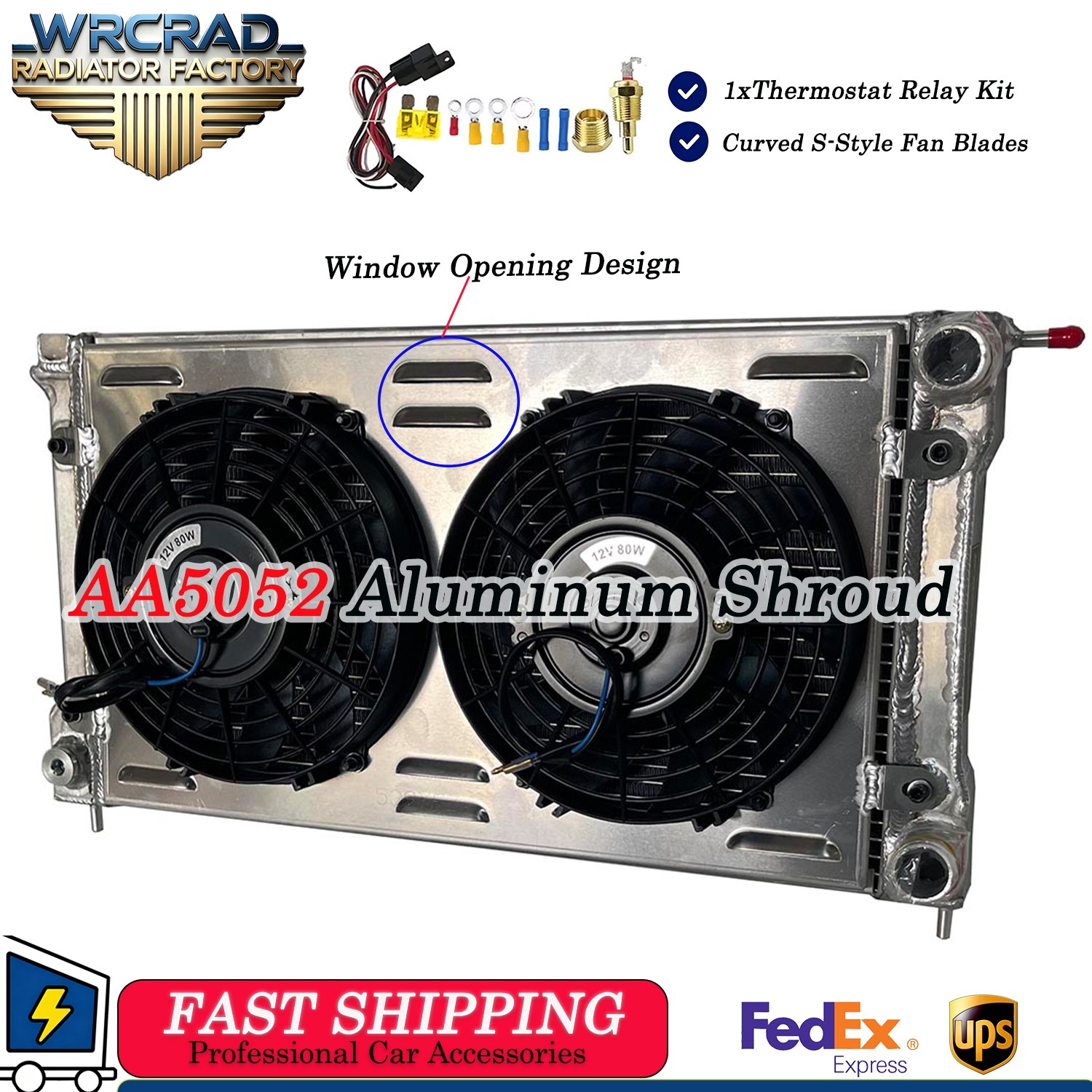 Radiator&Shroud Fan For 80-92 VolksWagen GOLF SCIROCCO GTI MK1 MK2 1.6L 1.8L MT