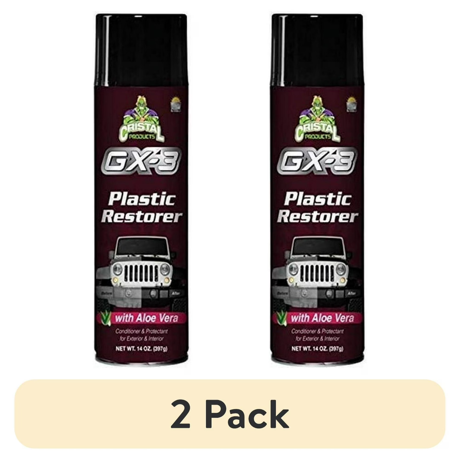 (2 pack) -Cristal Products GX-3 Plastic Restorer