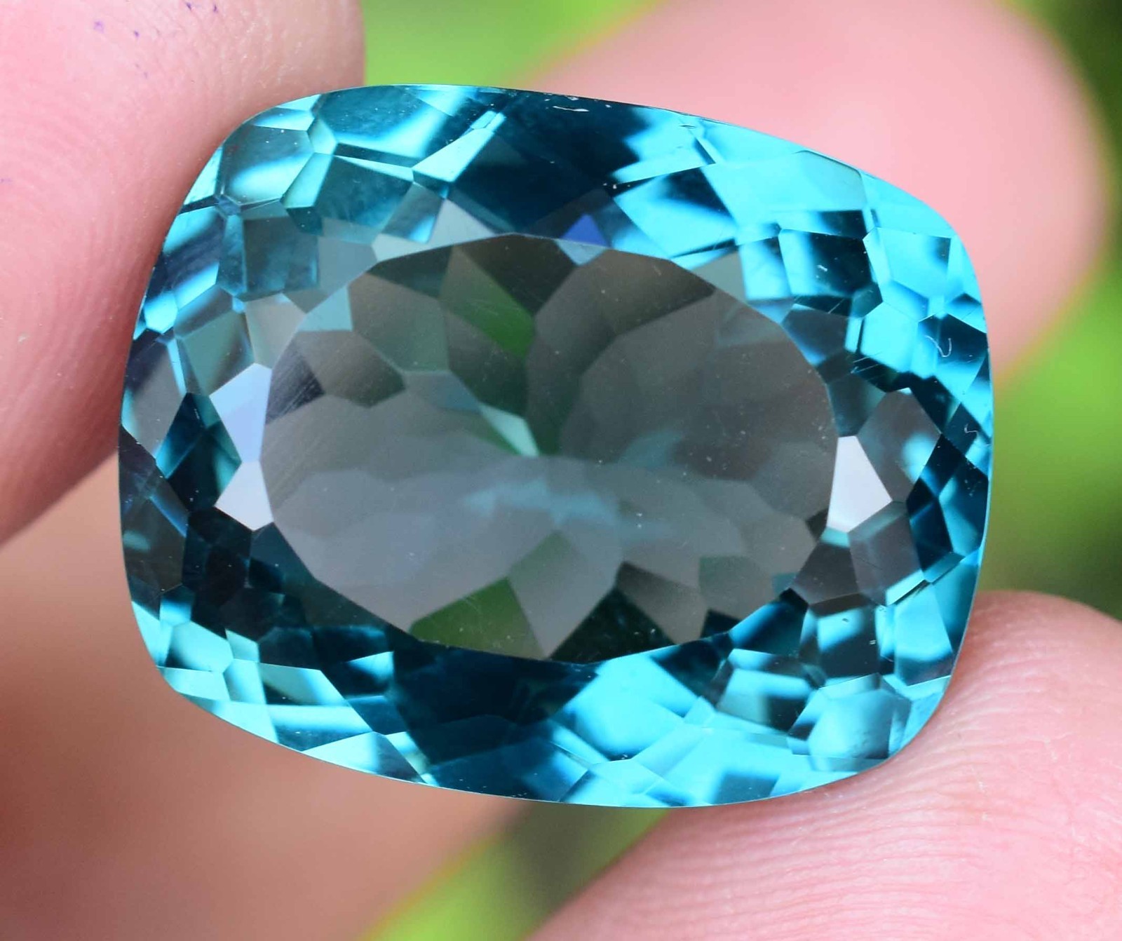 Natural Paraiba Tourmaline Green Blue 26.70 Ct Certified Cushion Loose Gemstone