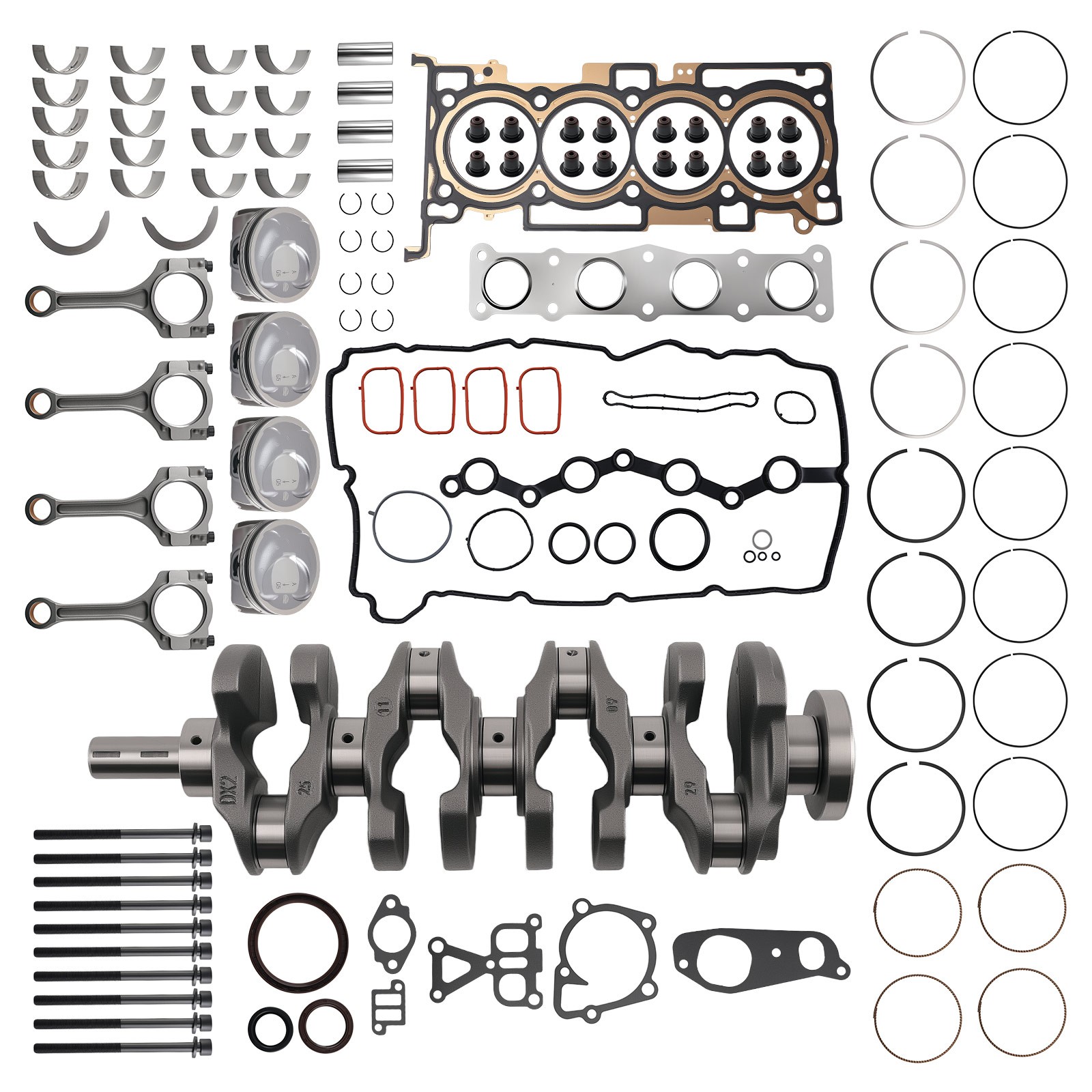 G4KJ 2.4L Engine Rebuild Kit For Hyundai Sonata Tucson Kia Optima Sportage 2.4L
