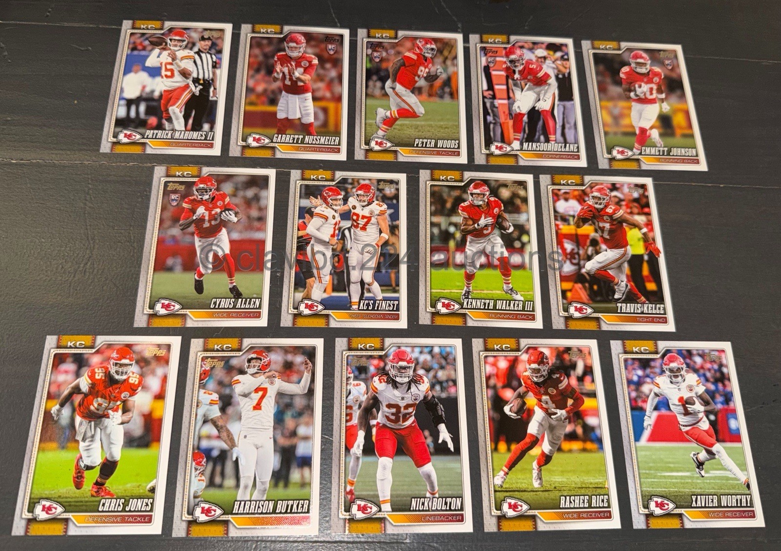 NFL 2026 TOPPS - Kansas City Chiefs *Full Team Set* 14 Cards - RC Nussmeier
