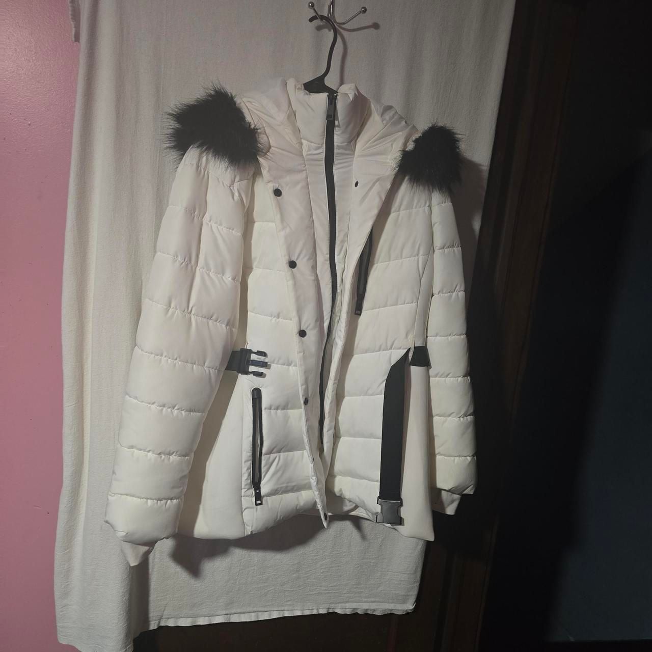 Xersion Puffer Jacket Size XXL White Faux Fur Trim Winter Coat Xersion Puffer Jacket Size XXL White Faux Fur Trim Winter Coat