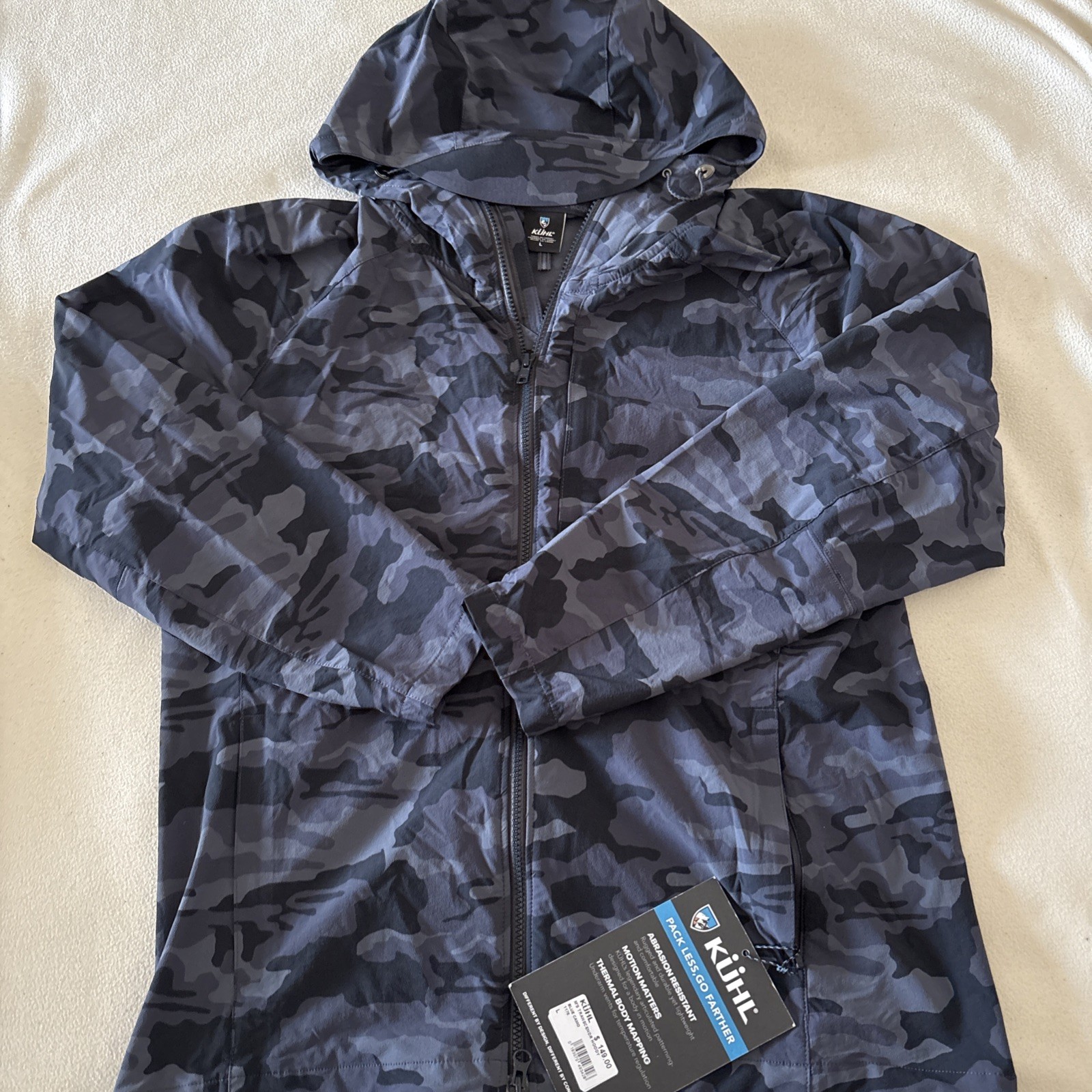 kuhl transcendr Hoody Blue Camo Large Hooded Jacket Men’s kuhl transcendr Hoody Blue Camo Large Hooded Jacket Men’s