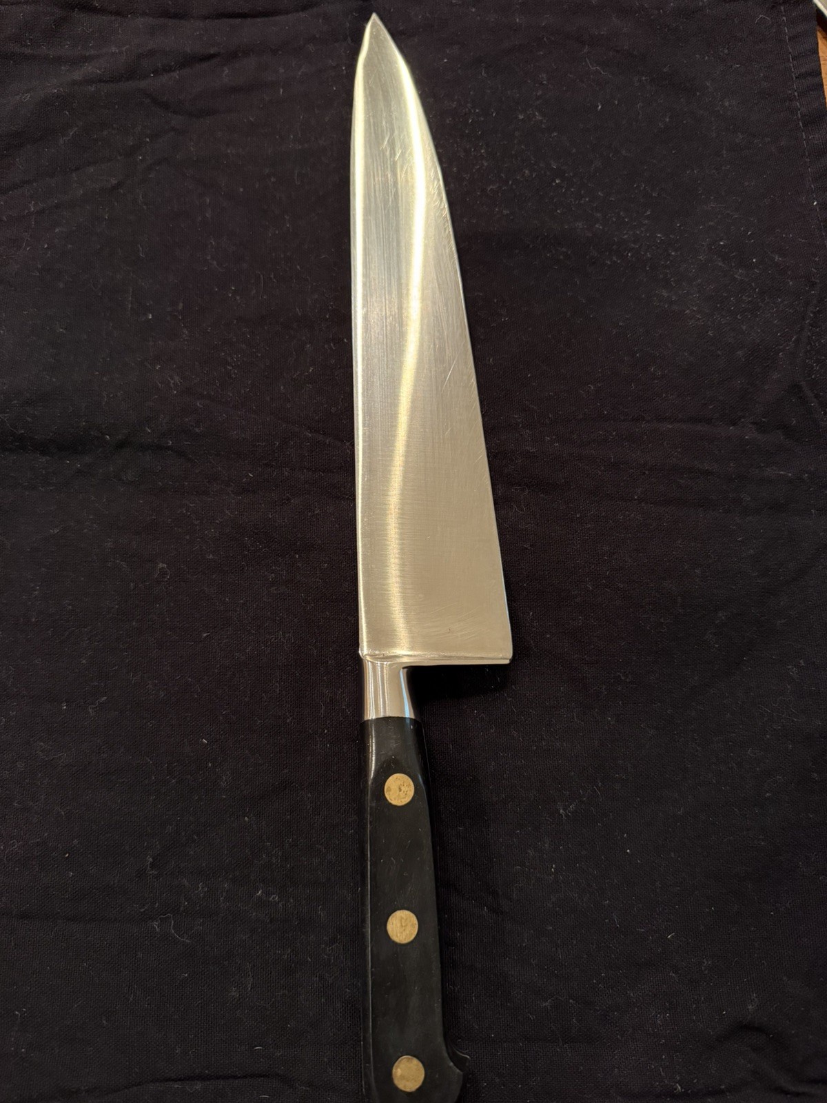 VTG 9.5” Blade SABATIER Carbon Steel Chef Knife FRANCE VTG 9.5” Blade SABATIER Carbon Steel Chef Knife FRANCE
