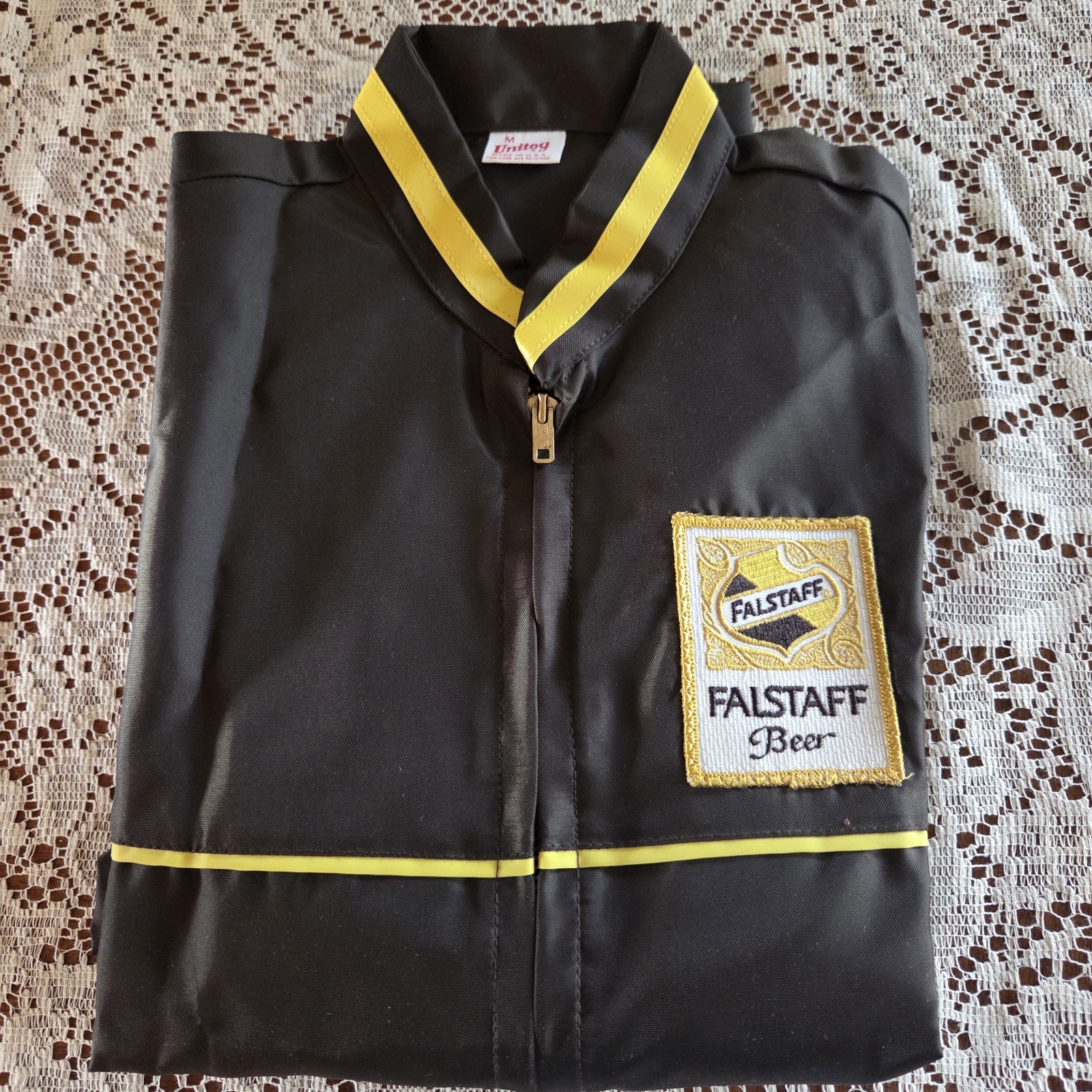 Vintage Falstaff Beer Uniform Employee Jacket USA Medium NOS Unitog 100% Nylon Vintage Falstaff Beer Uniform Employee Jacket USA Medium NOS Unitog 100% Nylon