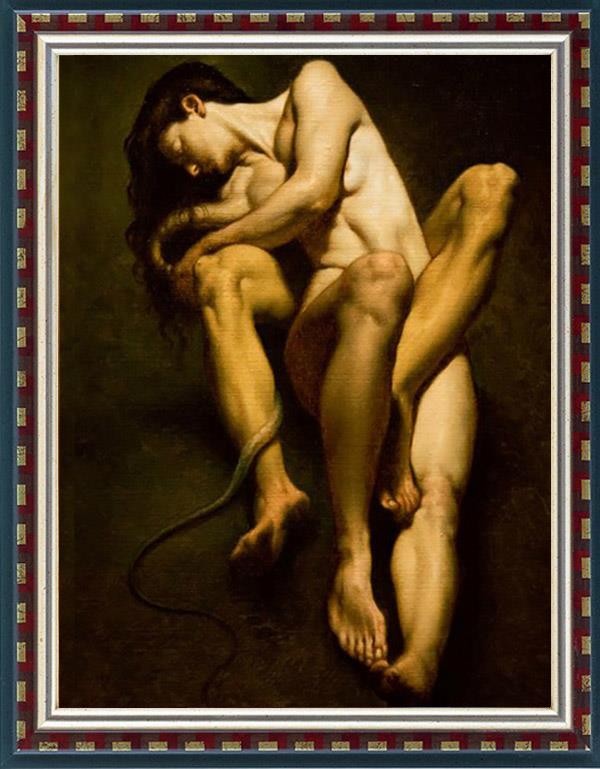 Hand Painted Oil Painting art young woman female nude on canvas 24\ Hand Painted Oil Painting art young woman female nude on canvas 24\