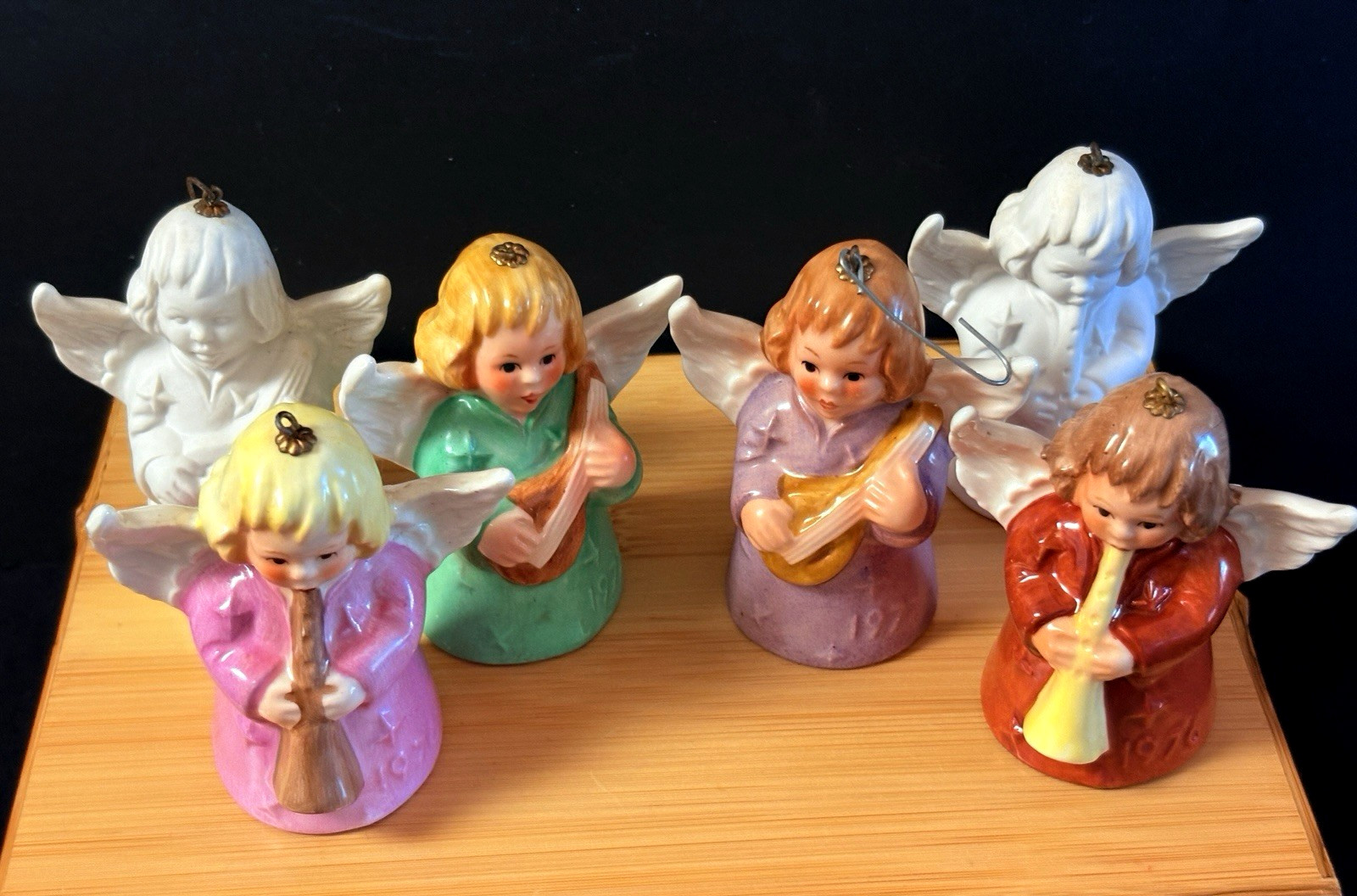 Set 6 Vintage 70's Goebel Christmas ANGEL Bell Figurines Ornaments EX COND 3.5 Set 6 Vintage 70's Goebel Christmas ANGEL Bell Figurines Ornaments EX COND 3.5