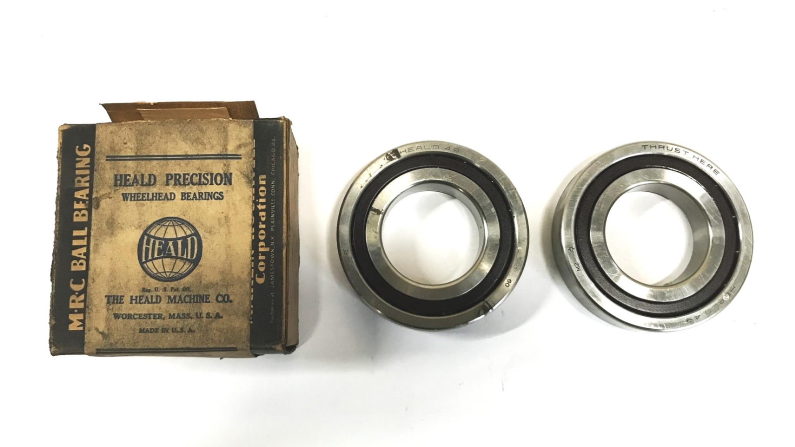 MRC Heald Precision 49 Thrust Ball Bearing Set S702 NOS