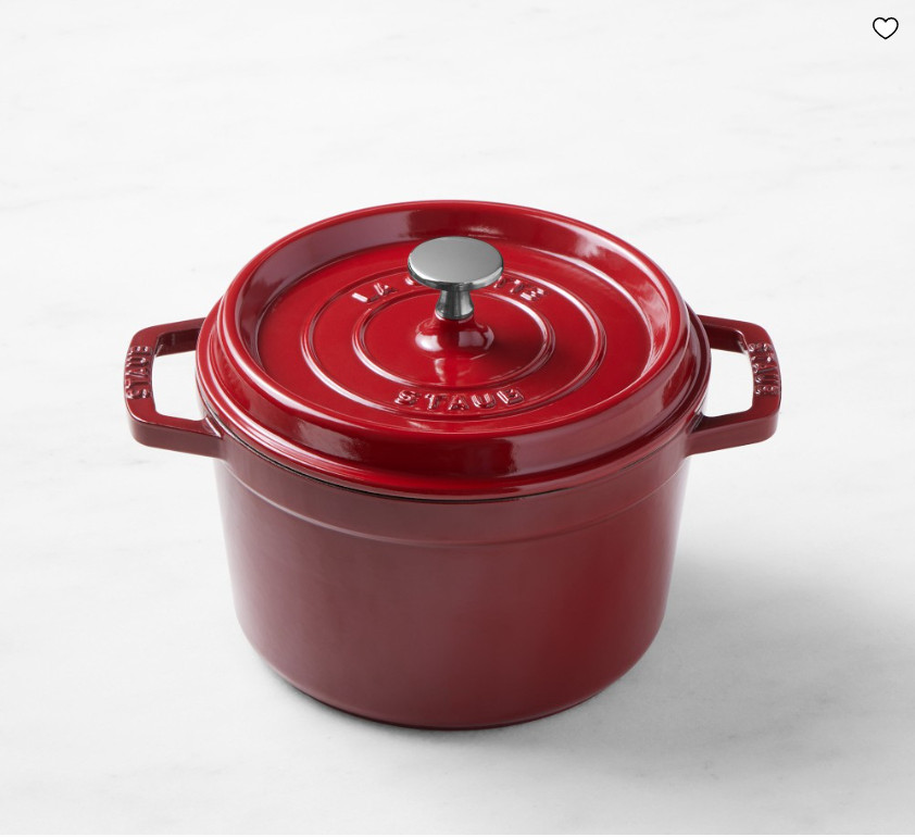 Staub Enameled Cast Iron Deep Oven 3 Qt Dutch Oven Cocotte Cookware