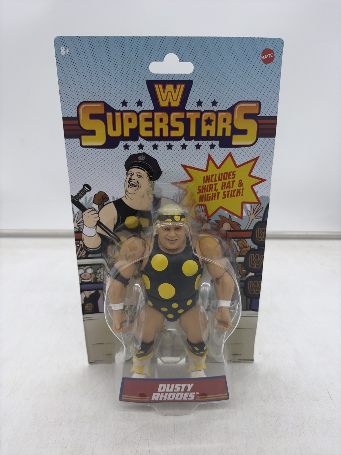 WWE Superstars Series 18 Dusty Rhodes Mattel Wrestling Action Figure UNPUNCHED WWE Superstars Series 18 Dusty Rhodes Mattel Wrestling Action Figure UNPUNCHED