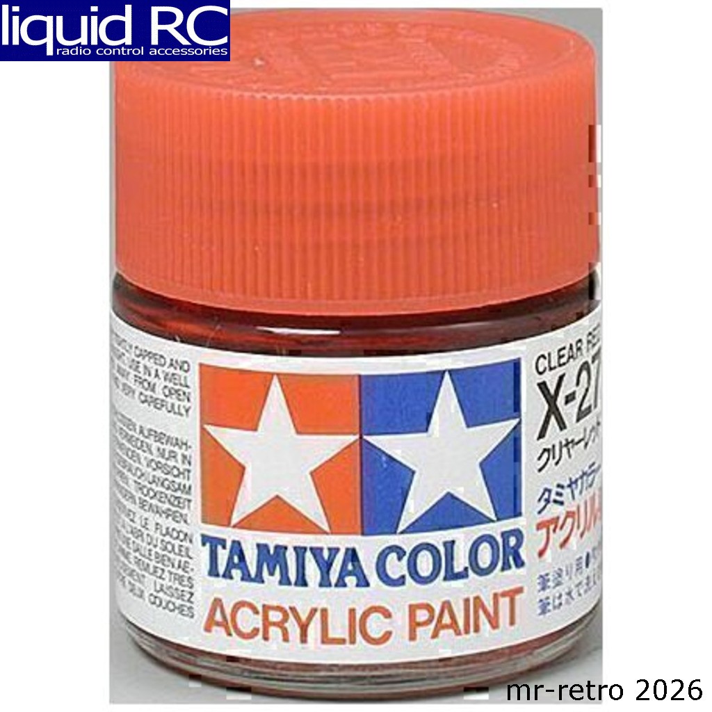 Tamiya USA TAM81027 Acrylic X27 Gloss Clear Red