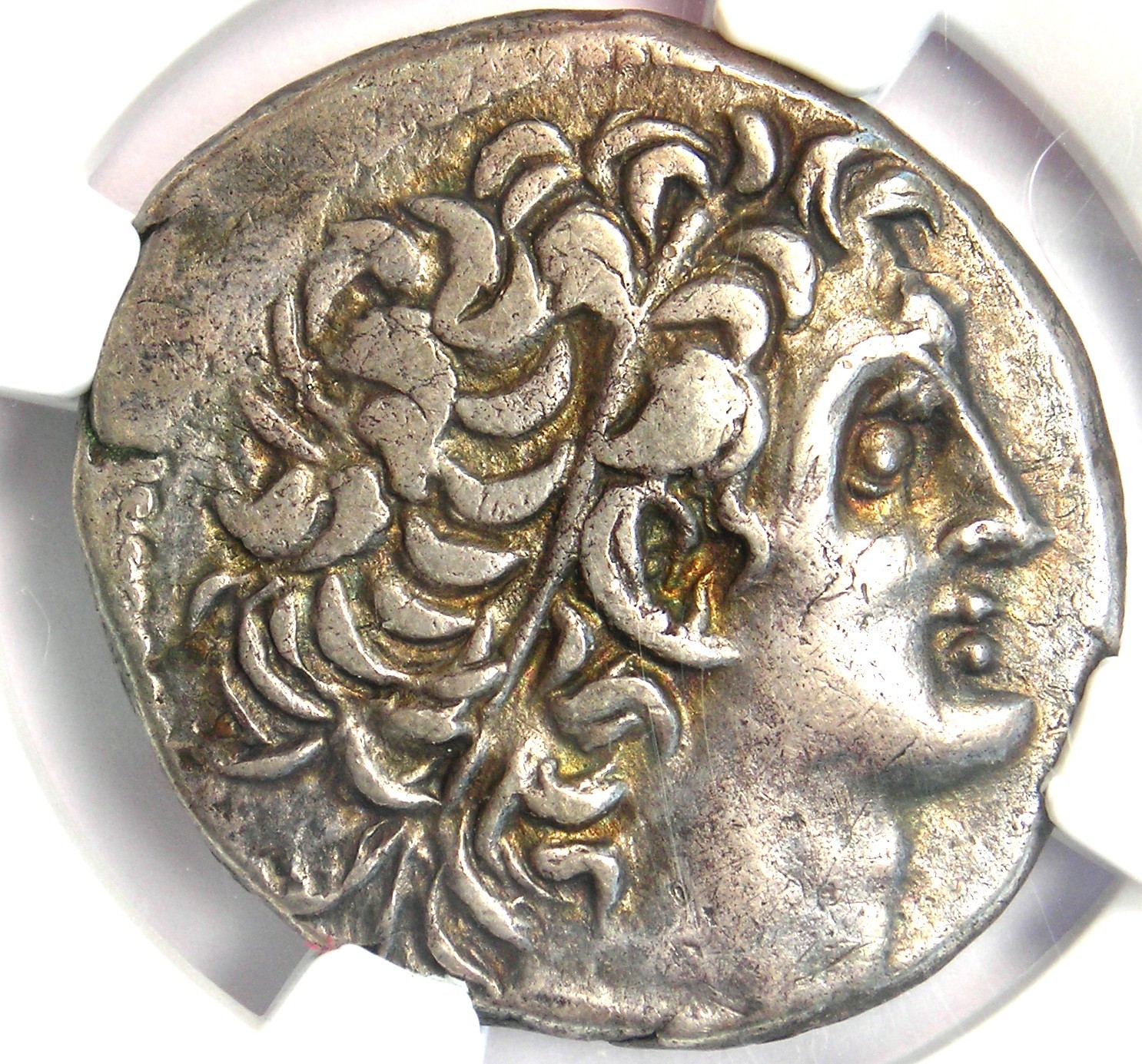 Ptolemy XII Silver AR Tetradrachm Coin 68 BC - NGC Choice VF - 5/5 Surfaces