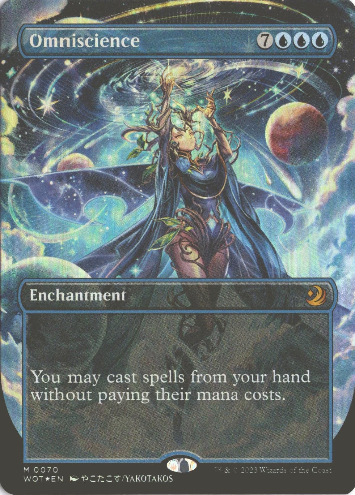 MTG Omniscience (70) *Foil* Anime Borderless Wilds of Eldraine: Enchanting Tales MTG Omniscience (70) *Foil* Anime Borderless Wilds of Eldraine: Enchanting Tales