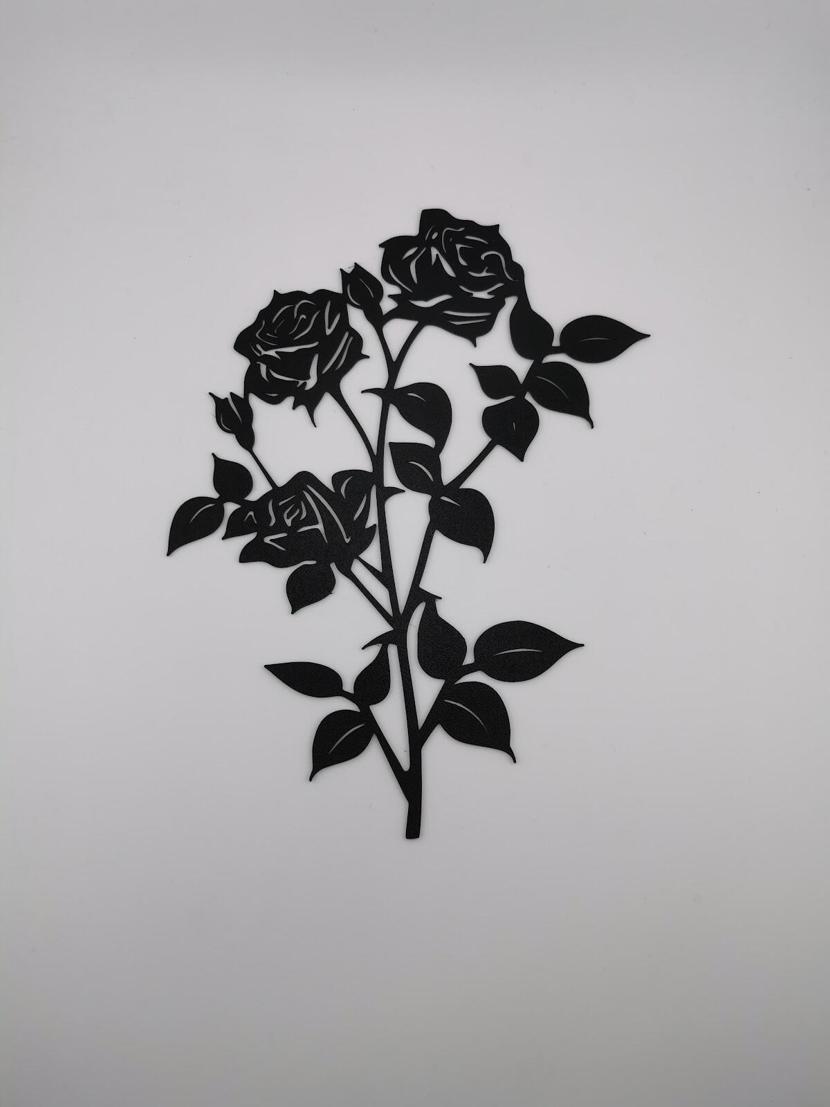3D Printed Wall Art - Roses 3D Printed Wall Art - Roses