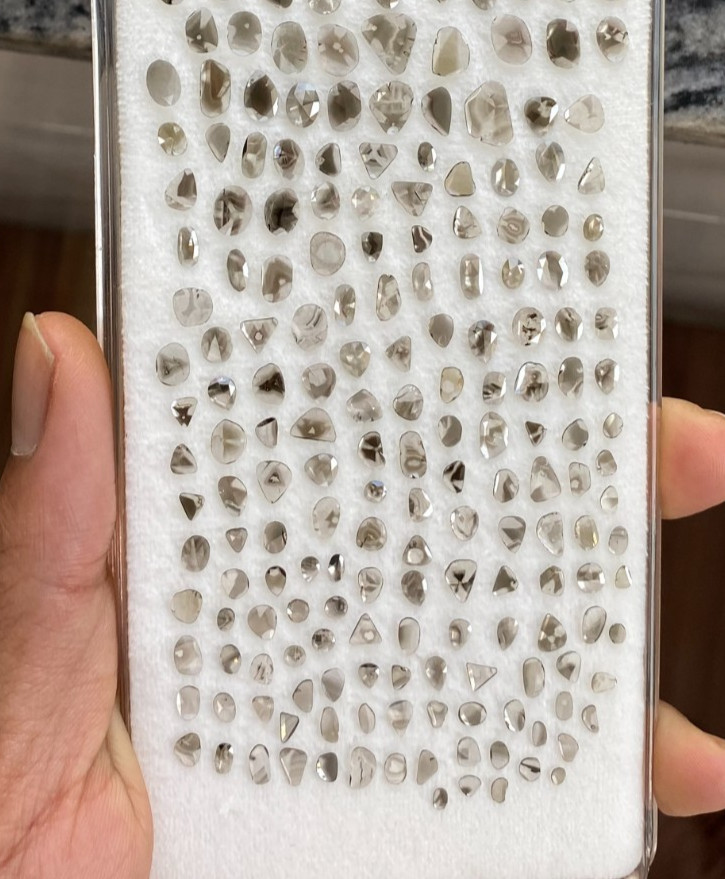 Diamond Lot Scoop Trapiche Natural Slice Fancy 2+ct