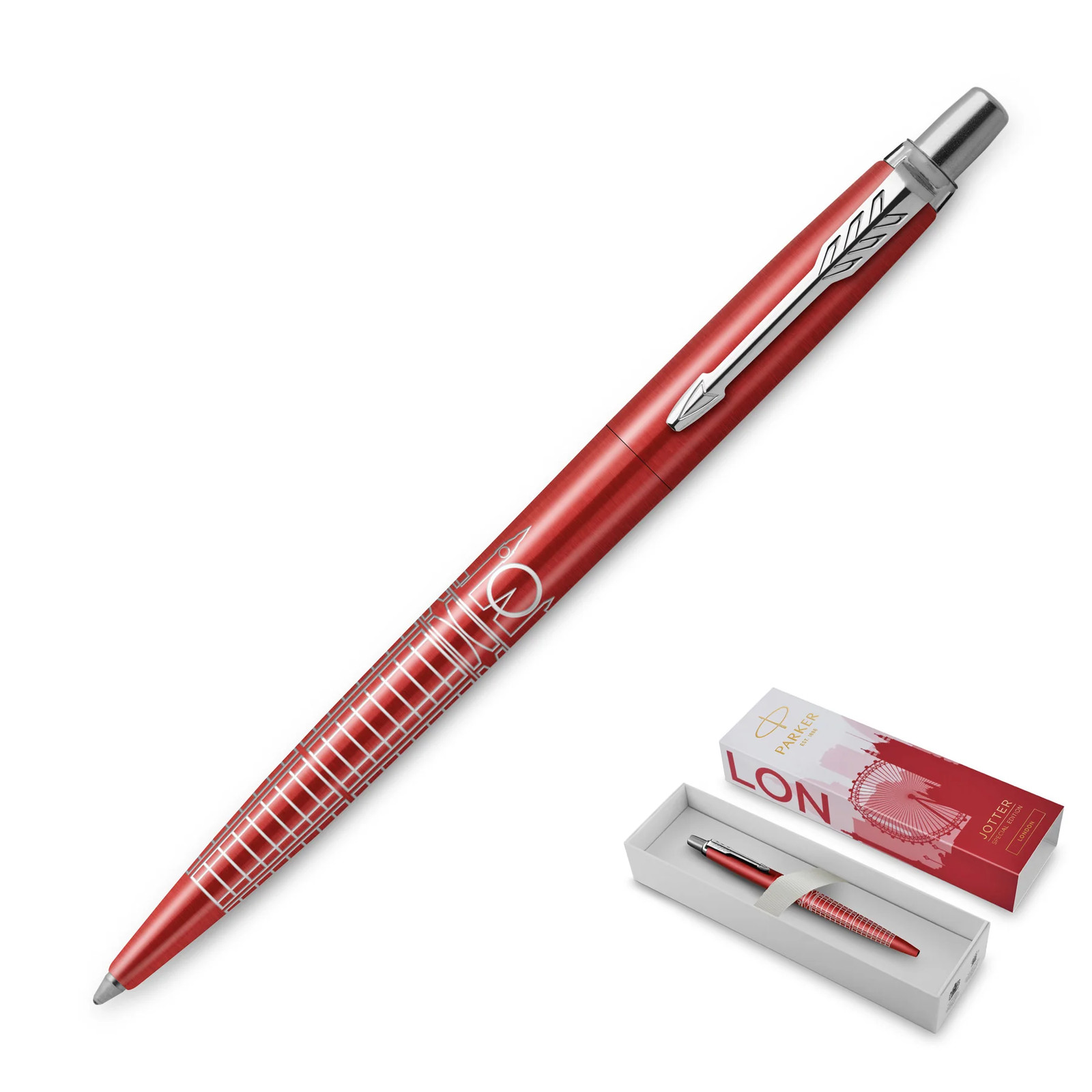 Parker Jotter Global Icons Special Edition Ballpoint Pen, London, Red